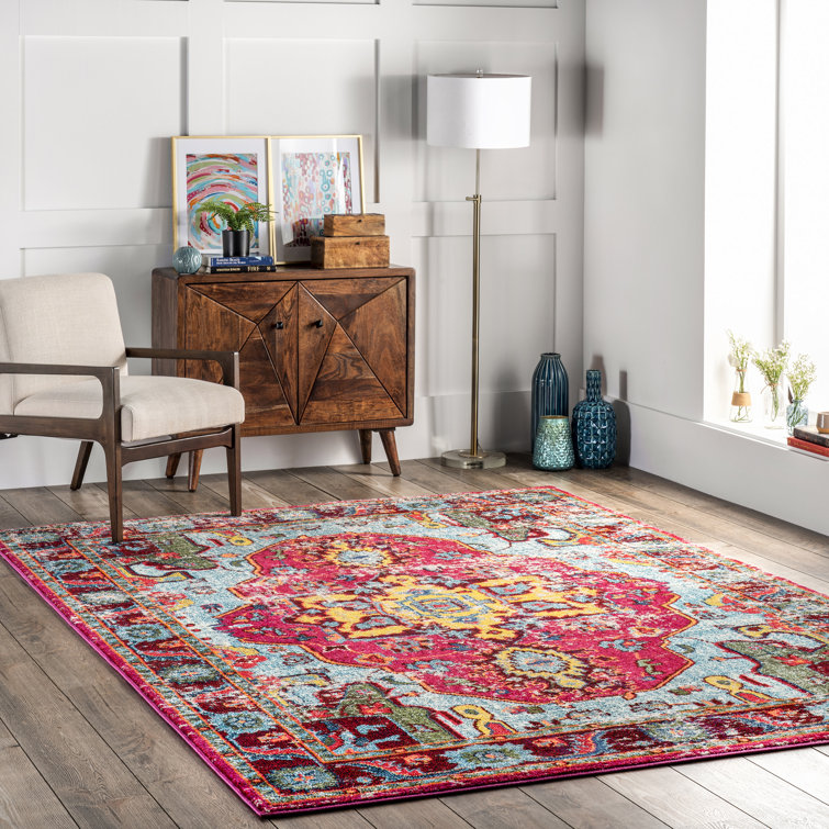 Willa Arlo Interiors Aliyah Oriental Pink Area Rug & Reviews Wayfair